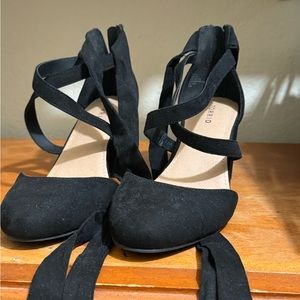 Torrid lace up heels 8.5WW